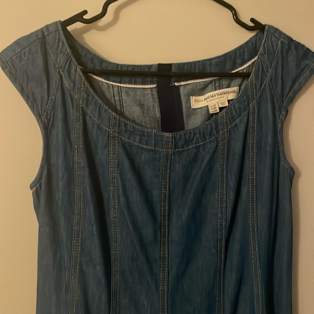 Women’s Anthropologie Jean dress short sleeves knee length